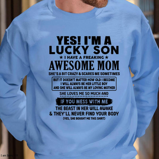 I am Lucky Son - Gift For Son From Mom - MTNN00 - (SKU-T1206LMS-00)