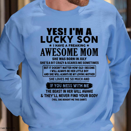 July - I am Lucky Son - Gift For Son From Mom - MTNN07 - (SKU-T1206LMS-07)