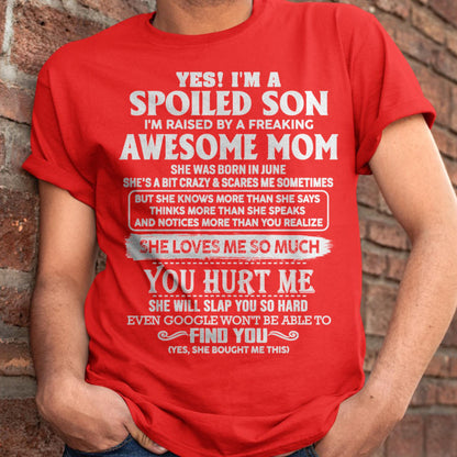 June - Awesome Mom - Perfect Gift For Spoiled Son From Mom - HNDS06 (SKU05-47-06)