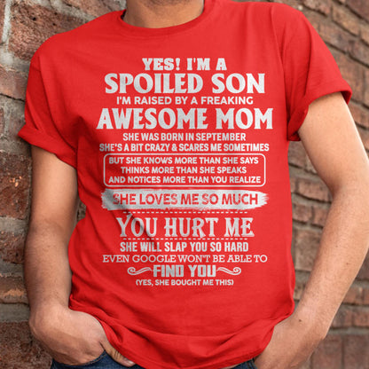September - Awesome Mom - Perfect Gift For Son From Mom - HNDS09 (SKU05-47-09)