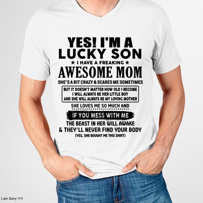 I am Lucky Son - Gift For Son From Mom - MTNN00 - (SKU-T1206LMS-00)