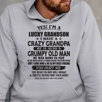 MAY - LUCKY GRANDSON OF CRAZY GRANDPA -  PERFECT GIFT FROM GRANDPA - MTNN05 (SKU12-145-05)
