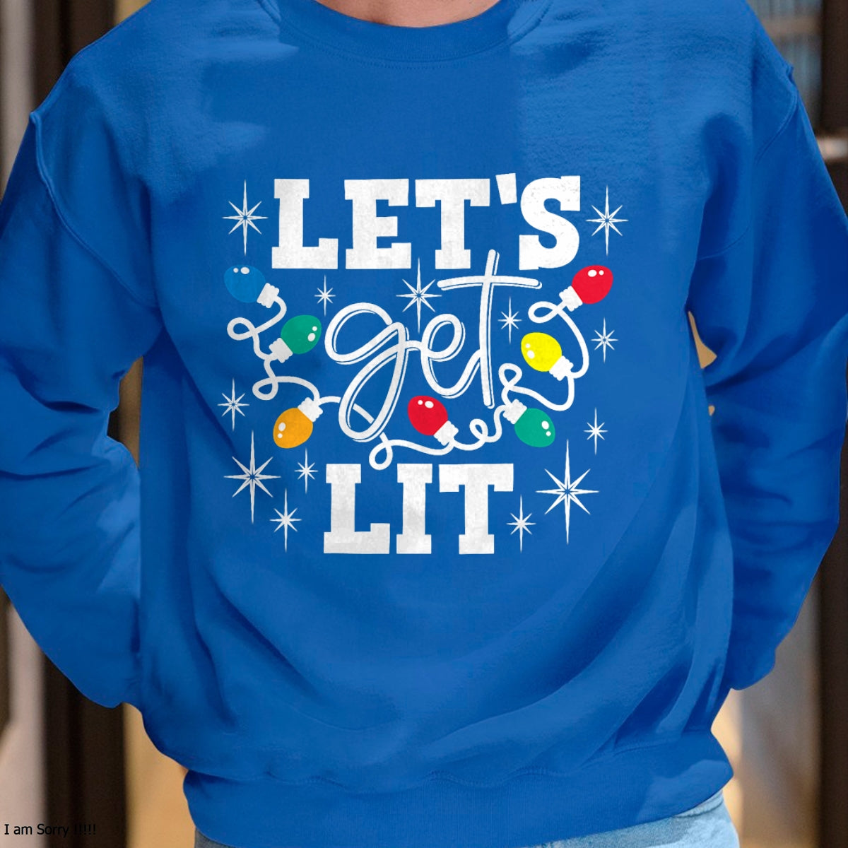 Let's Get Lit Drinking Santa Hat Christmas Lights Funny T-Shirt - Christmas Unisex T-Shirt/Hoodie/Sweatshirt - HNDS00