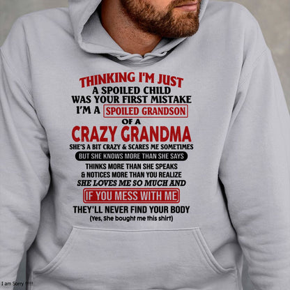 I'M A SPOILED GRANDSON OF A CRAZY GRANDMA - From Grandma - MTNN00 (SKU-GMS1-NTT00)