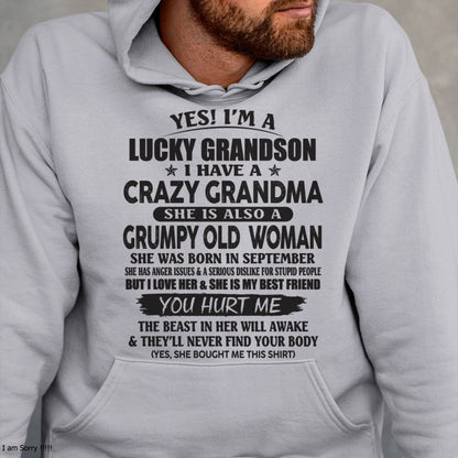 SEPTEMBER - LUCKY GRANDSON OF CRAZY GRANDMA -  FROM GRANDMA - HNDS09 (SKU10-173-09)