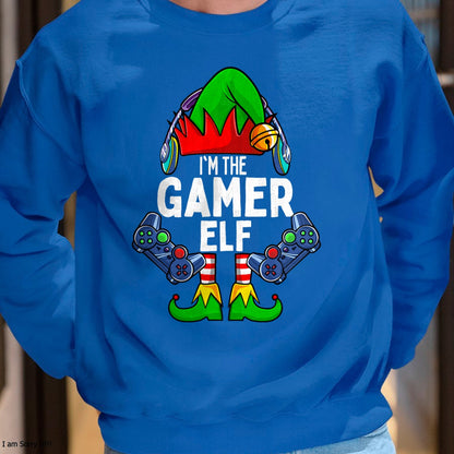 Gamer Elf Matching Family Christmas T-Shirt - Christmas Unisex T-Shirt/Hoodie/Sweatshirt - HNDS00