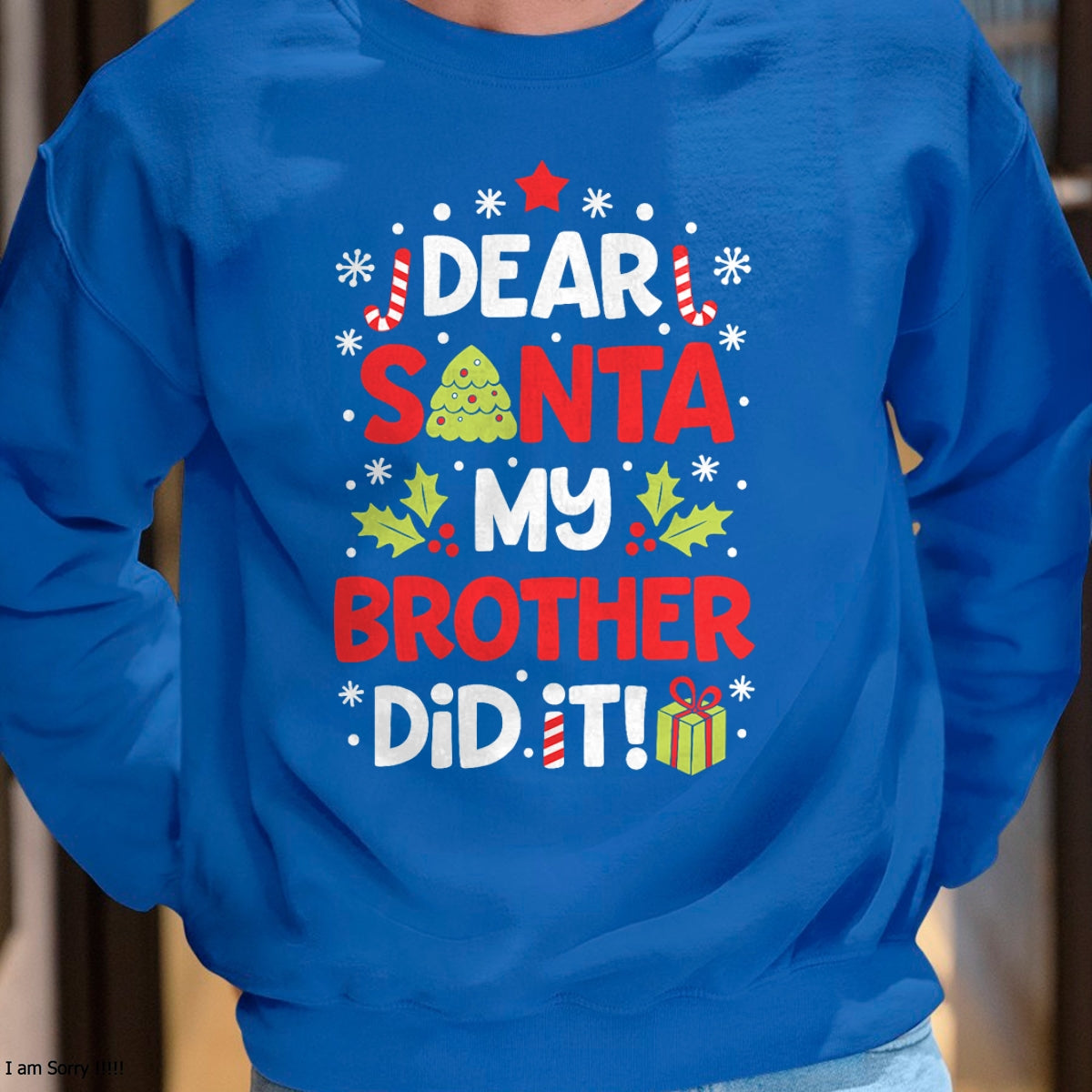 Dear Santa My Brother Did It Funny Christmas Girls Kids Boys Short Sleeve T-Shirt - Christmas Unisex T-Shirt/Hoodie/Sweatshirt - HNDS00
