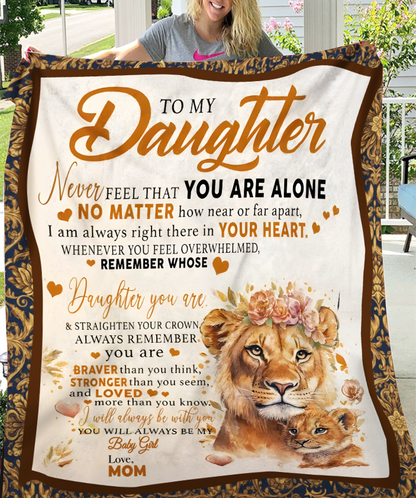 To My Cherished Daughter Blanket – A Comforting Gift of Love from Mom