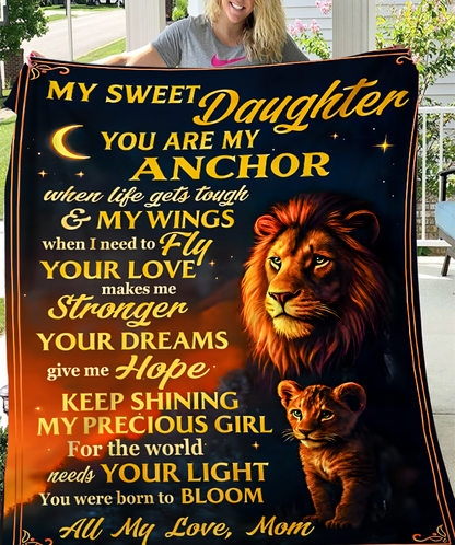 To My Sweet Daughter Blanket – A Snuggly Hug from Mom
