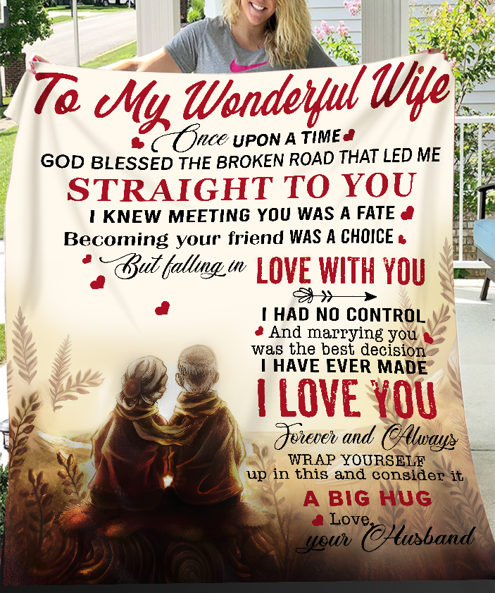 To My Lovely Wife – A Blanket Full of Love From Your Husband (SKU26B-0194)