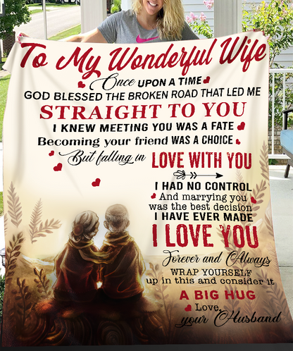To My Lovely Wife – A Blanket Full of Love From Your Husband (SKU26B-0194)