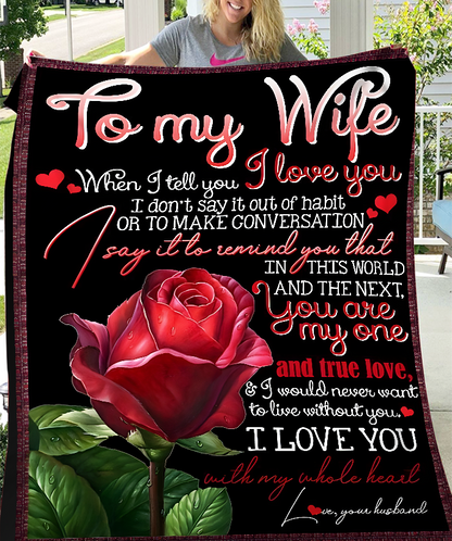 To My Beautiful Wife Blanket – All My Love From Your Husband