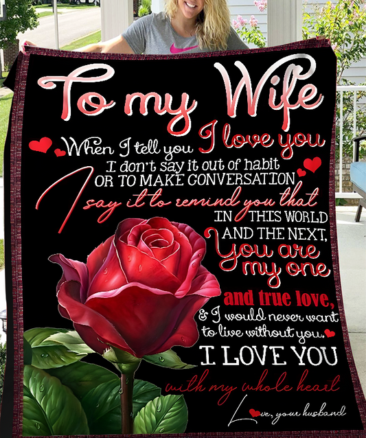 To My Beautiful Wife Blanket – All My Love From Your Husband