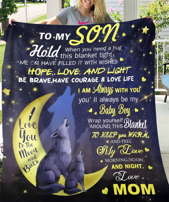 To My Son Blanket – A Cozy Hug Filled with Love from Mom (SKUB12-130)