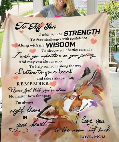 To My Son Blanket – Wrapped in Love, Always from Mom (SKUB12-131)