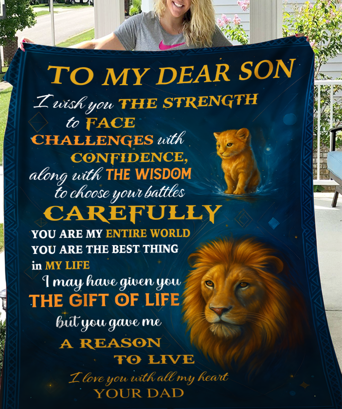 To My Son Blanket – A Hug You Can Hold from Dad