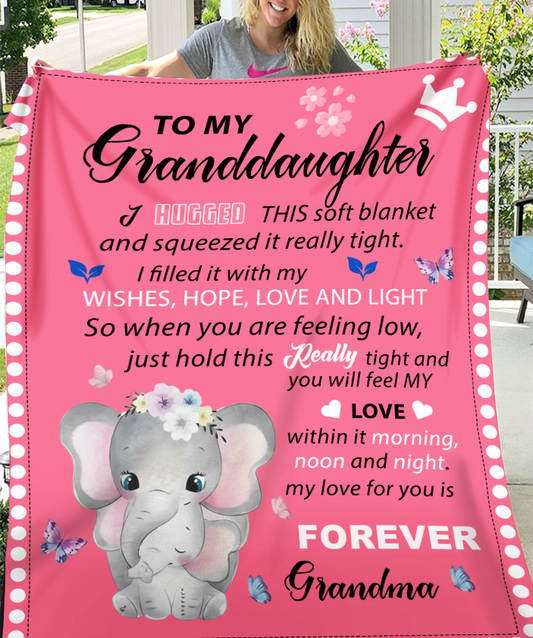 To My Lovely Granddaughter Blanket – All My Love From Grandma (SKUB12-185)