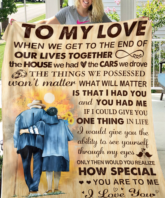 To My Wife Gift Blanket – A Love Note From Your Husband