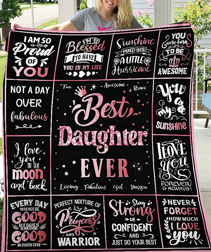 To My Daughter Blanket – Sleep in Love and Peace From Mom