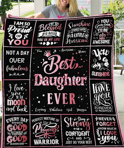 To My Daughter Blanket – Sleep in Love and Peace From Mom