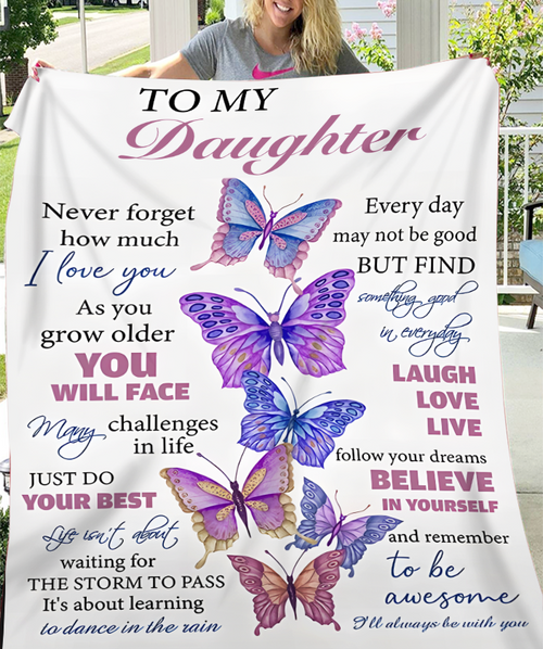 To My Daughter Blanket – Love Beyond Words From Mom