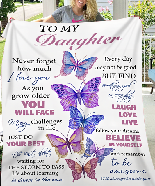 To My Daughter Blanket – Love Beyond Words From Mom