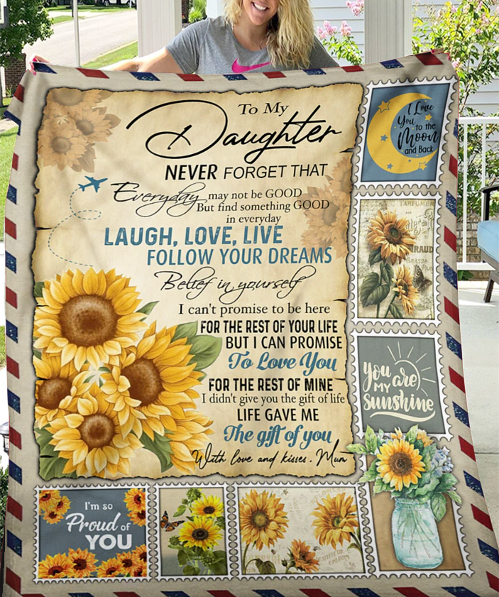 To My Dear Daughter Blanket – Always With You, From Mom