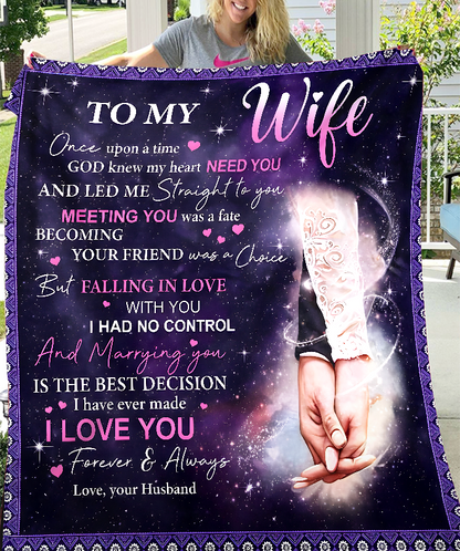 Special Gift For Wife Blanket - From Husband (SKU26B-01179)