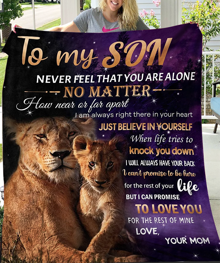 To My Wonderful Son BLANKET – A Message of Love from Mom