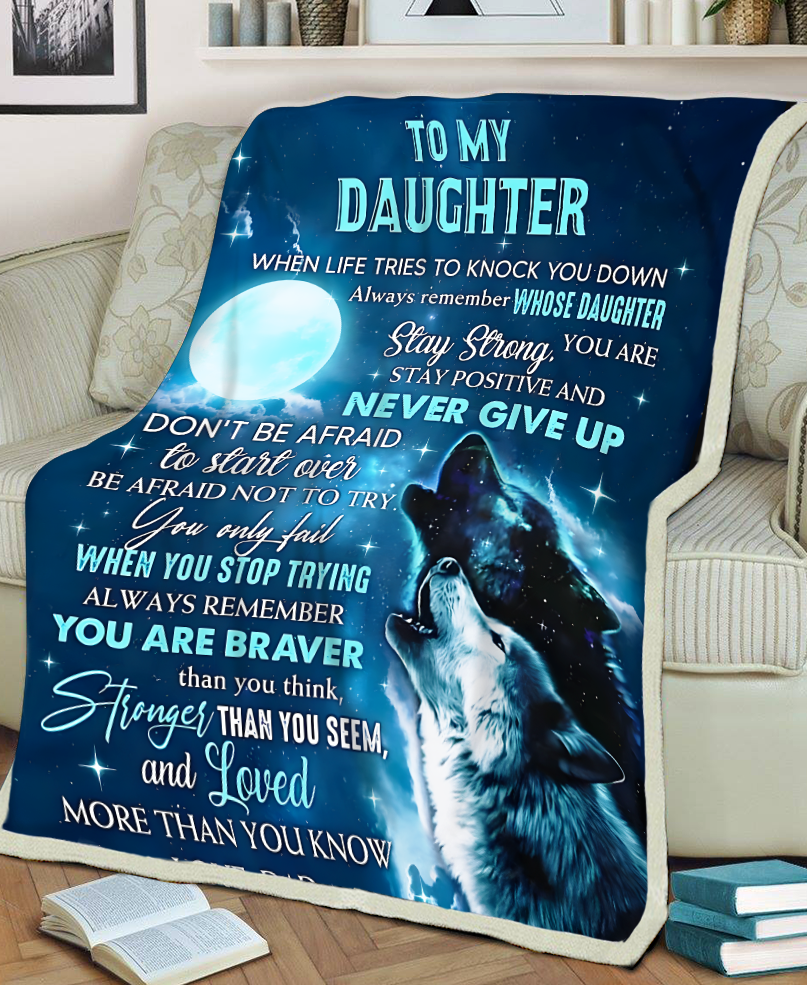 BLANKET FOR DAUGHTER - GIFT FROM DAD - COMFORT & WARMTH GIFT NTTD00 (SKUB-NTTD-05)
