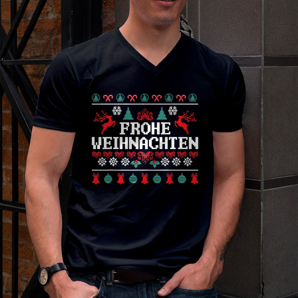 Frohe Weihnachten German Merry Christmas Holidays Germany T-Shirt - Christmas Unisex T-Shirt/Hoodie/Sweatshirt - HNDS00