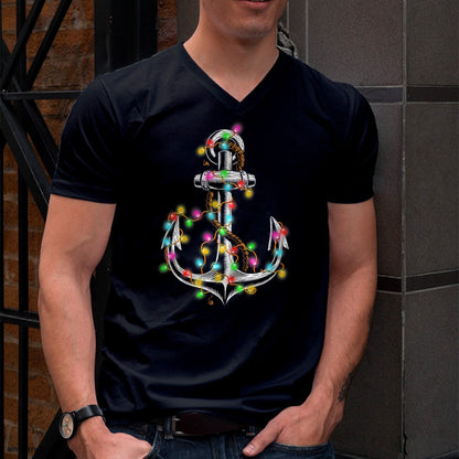 Christmas Lights Boating Sailing Cruise Boat Gifts T-Shirt - Christmas Unisex T-Shirt/Hoodie/Sweatshirt - HNDS00