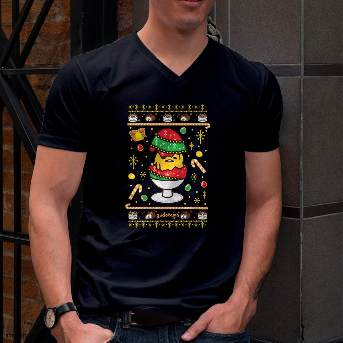 Gudetama Ugly Christmas Egg T-Shirt - Christmas Unisex T-Shirt/Hoodie/Sweatshirt - HNDS00