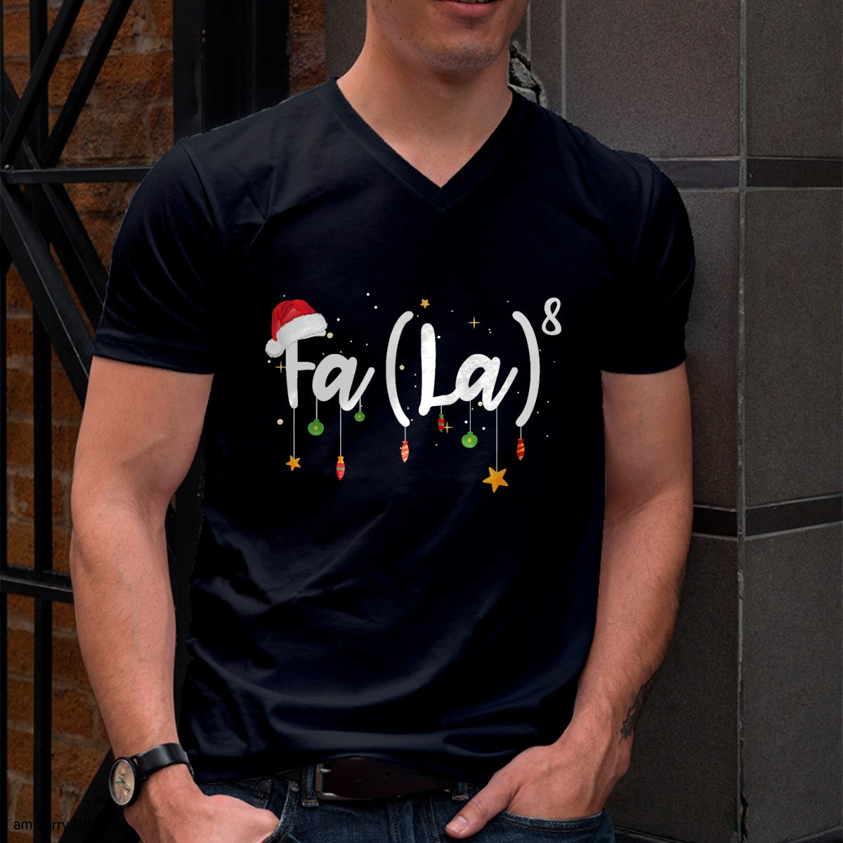 FA (LA)8 Funny Christmas Santa Fa La Math T-Shirt - Christmas Unisex T-Shirt/Hoodie/Sweatshirt - HNDS00