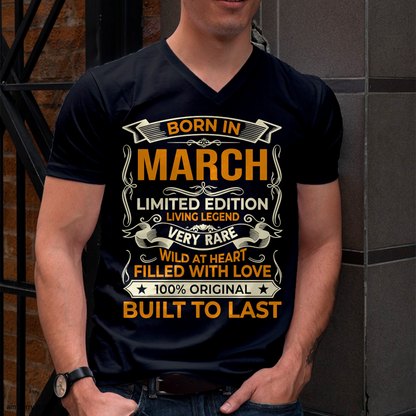 Born In March – Limited Edition Living Legend - T-Shirt For Men - MTNN03 (SKU2605-226-03)