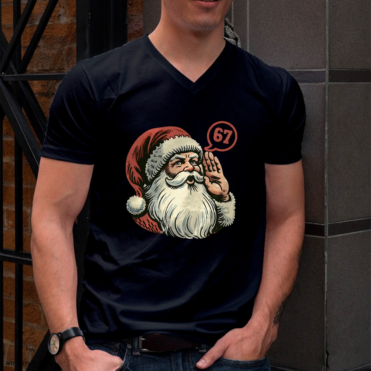 67 Christmas Funny Six Seven Meme Brainrot Santa Claus Boys T-Shirt - Christmas Unisex T-Shirt/Hoodie/Sweatshirt - HNDS00