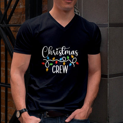 Christmas Crew Xmas Lights Family Matching Pajamas Holiday T-Shirt - Christmas Unisex T-Shirt/Hoodie/Sweatshirt - HNDS00