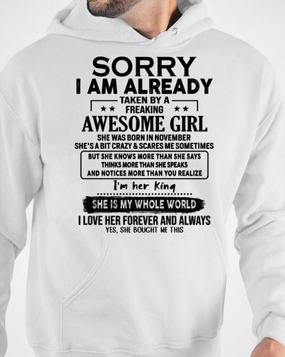 November - Awesome Girl born in November - Special gift for your boyfriend - From Wife MTNN11 (SKU.AT16)