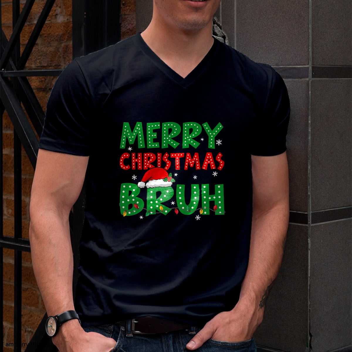 Bruh Meme Funny Saying Bro Greeting Teens Boys Men Christmas T-Shirt - Christmas Unisex T-Shirt/Hoodie/Sweatshirt - HNDS00