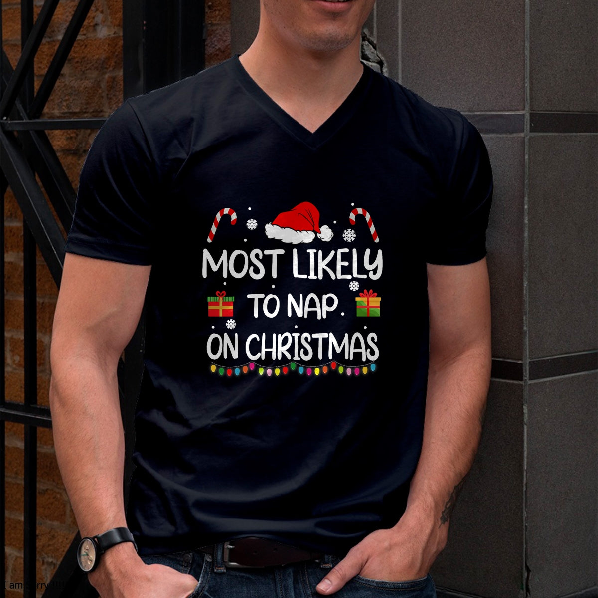 Most Likely To Nap On Christmas family funny matching T-Shirt - Christmas Unisex T-Shirt/Hoodie/Sweatshirt - HNDS00