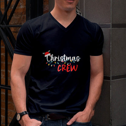 Christmas Crew Xmas Lights Family Matching Pajamas Holiday T-Shirt - Christmas Unisex T-Shirt/Hoodie/Sweatshirt - HNDS00