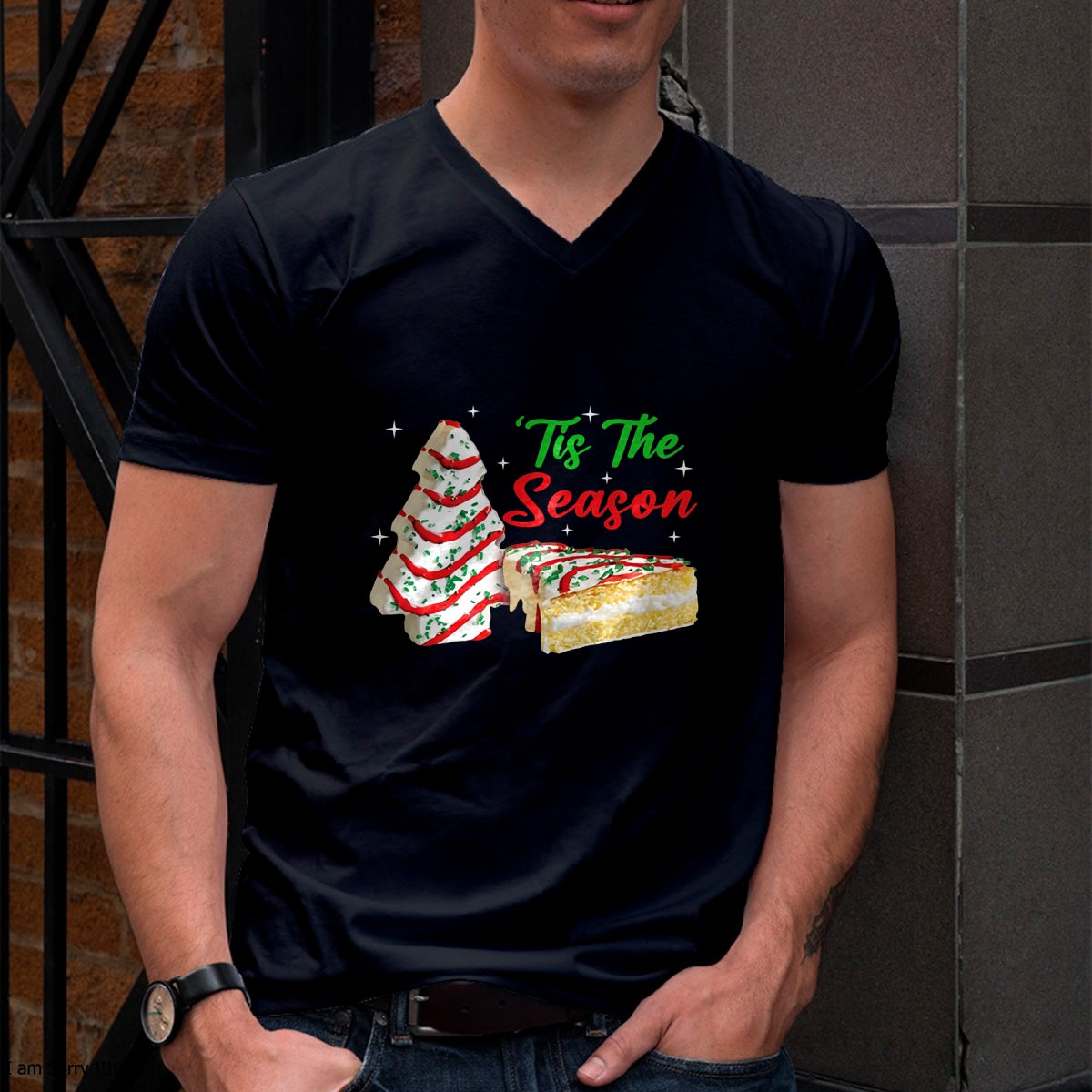 Funny Tis The Season Design Christmas Tree Cakes Debbie T-Shirt - Christmas Unisex T-Shirt/Hoodie/Sweatshirt - HNDS00