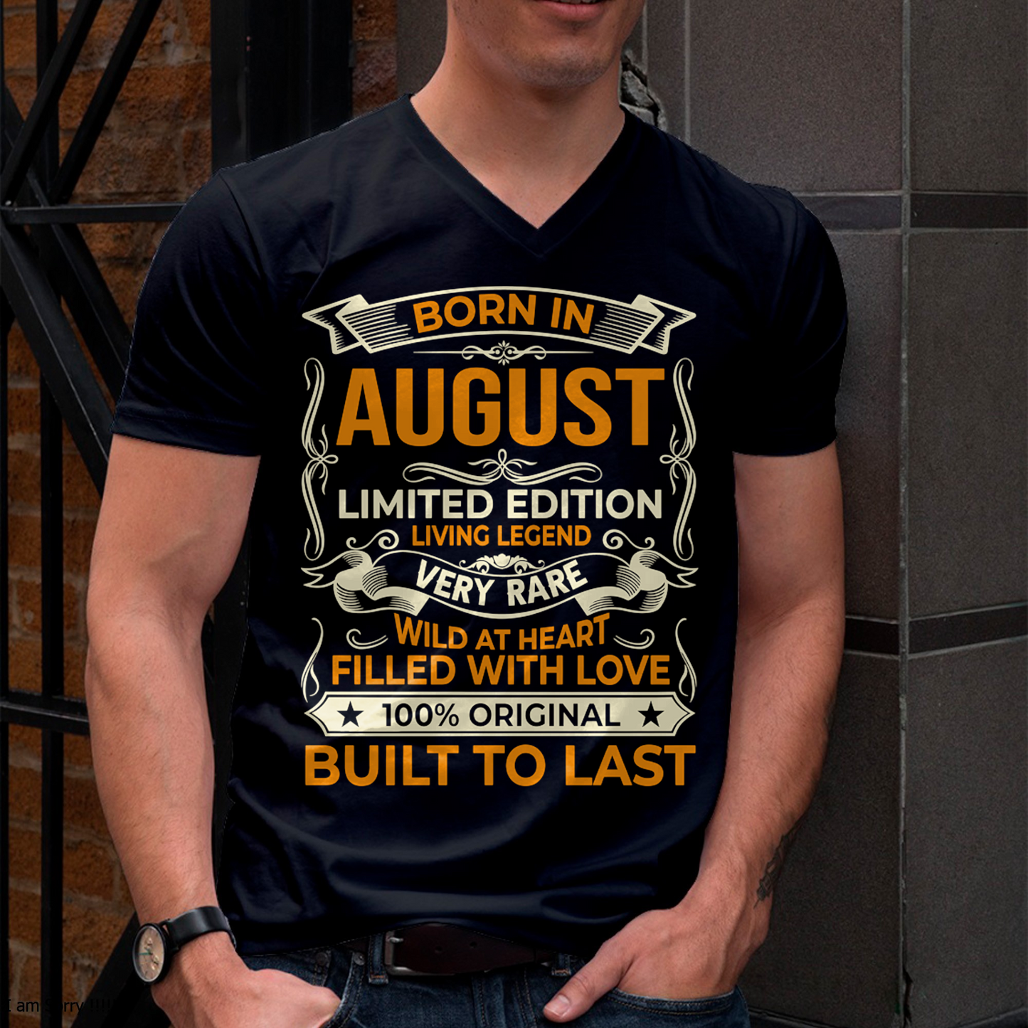 Born In August – Limited Edition Living Legend - T-Shirt For Men - MTNN08 (SKU2605-226-08)