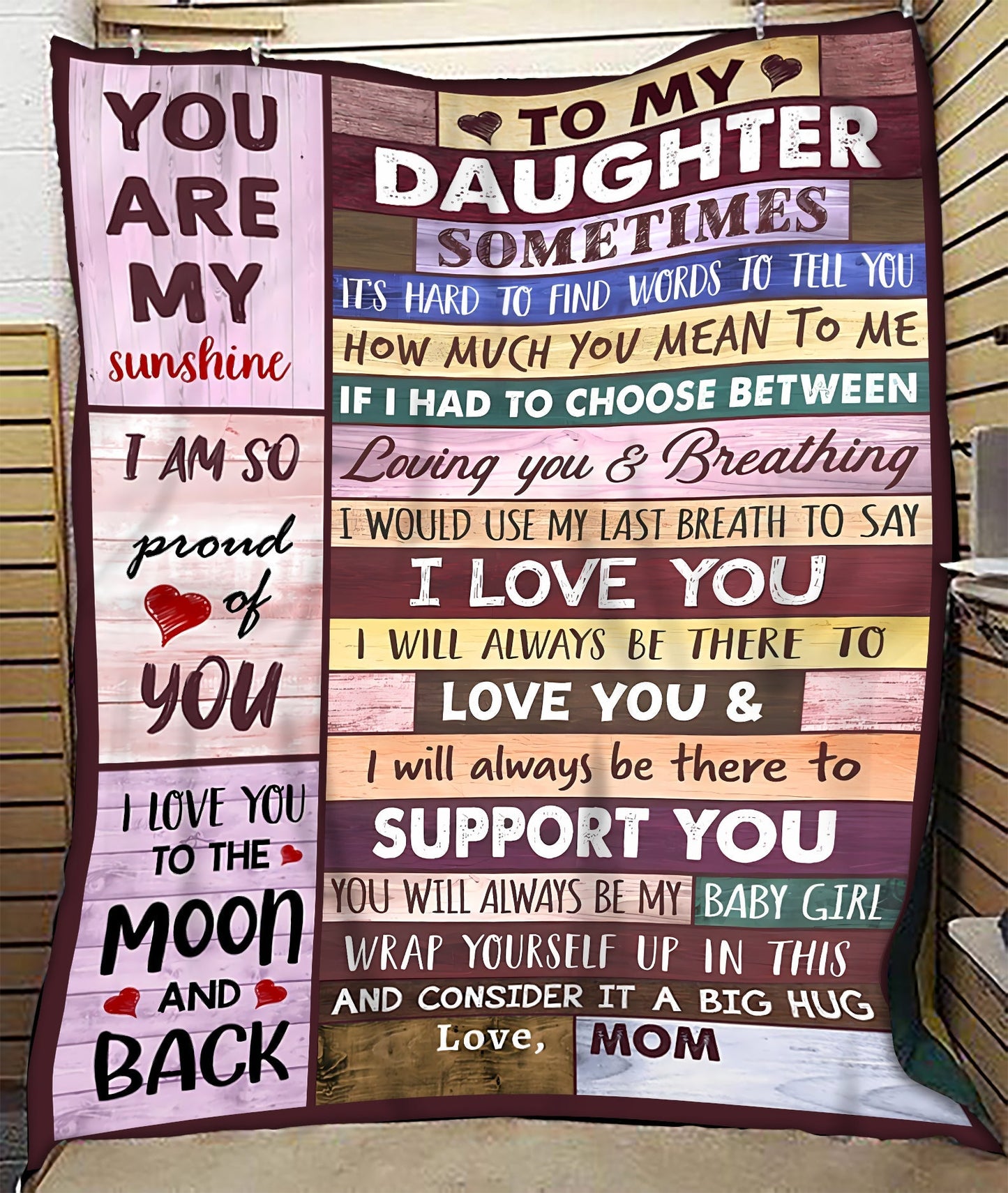 MOM TO DAUGHTER BLANKET – COMFORT & WARMTH GIFT (SKUB06-57)