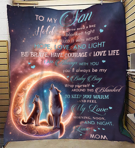 BLANKET FOR SON - GIFT FROM MOM - COMFORT & WARMTH GIFT (SKUB-NTTD-04)