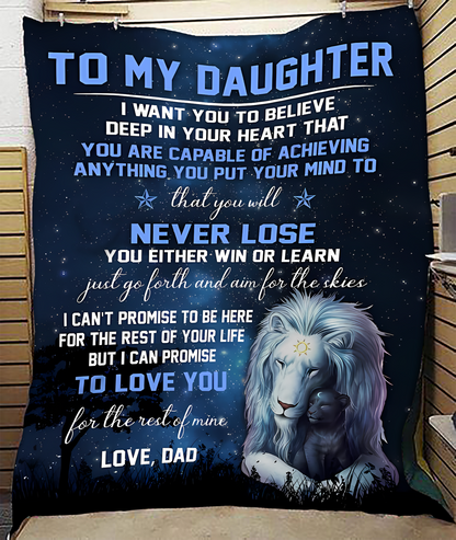 Special Gift For Your Daughter Blanket - From Dad03