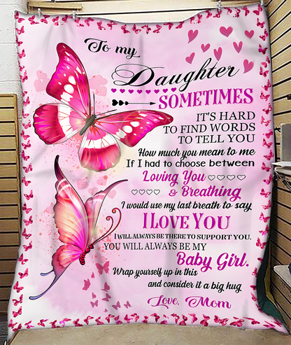 BLANKET FOR DAUGHTER – COMFORT & WARMTH GIFT FROM MOM Sherpa Fleece Quilt Blanket MTNN00
