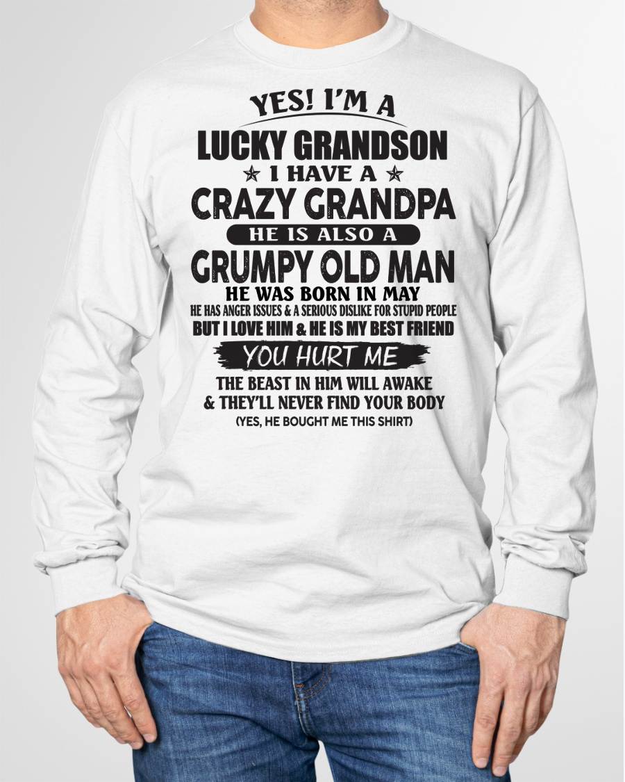 MAY - LUCKY GRANDSON OF CRAZY GRANDPA -  PERFECT GIFT FROM GRANDPA - MTNN05 (SKU12-145-05)
