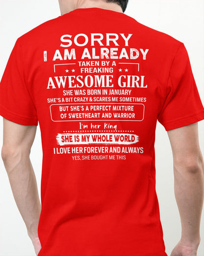 January - Awesome girl - Perfect gift for your boyfriend - (SKU04-86-01) - From Wife MTNN01