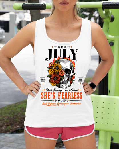 JULY – SHE’S FEARLESS – BEAUTY & GRACE WOMEN TEE - T-SHIRT FOR WOMEN - MTNN07 (SKU2605-389-07)
